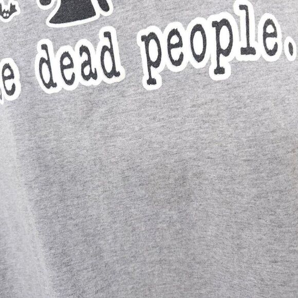 Vintage I See Dead People T Shirt Mens Size XL Gray Y2K Glow In The Dark - Picture 4 of 7